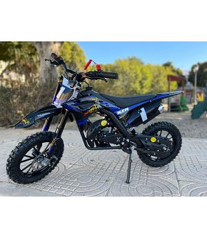 VENTA Minimotocross de gasolina 49cc para niños XZRAzulMalco